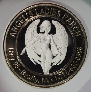 Brothel Silver Strike $10 Token .999 Fine Silver Nevada, Angel’s Ladies Ranch - Picture 1 of 4