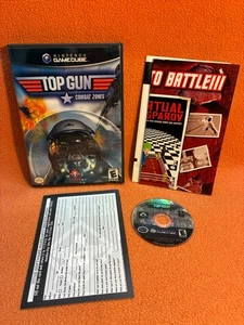 Top Gun Combat Zone Nintendo GameCube Black Label REG Card Poster Inserts Tested - Picture 1 of 4