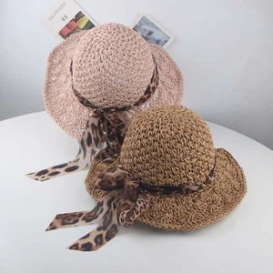 Chapeau Paille Enfant Fille Parent-Enfant Plage pour Filles Enfant Chapeaux Soleil - Photo 1/11