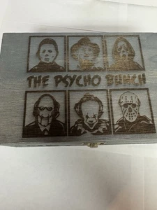 Slasher Horror Movie Laser Engraved Wooden Keepsake Box 8.3 in x 5.2 in X 3.5 in - Picture 1 of 7