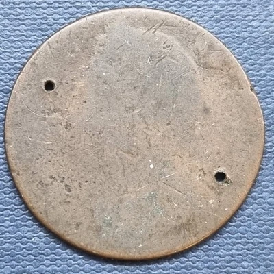 Moneda Ficha de Cobre Colonial Britannia Británica Georgius III Rex Años 1700 #89011 Foto 1 de 2