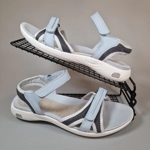Clarks Sandalen Damengröße 6,5 Solan Drift blau weiß leicht bequem Sommer - Bild 1 von 16