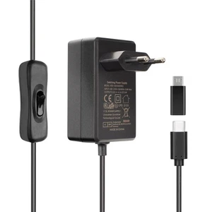 Miuzei per Raspberry Pi 4 5 e 3 Alimentatore di Rete【5V 4.1A 20.5W】Adattatore Us - Foto 1 di 8