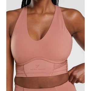 Gymshark DNU Whitney Longline Bra In Canyon Red Athletic Women's sz M  - Picture 1 of 8