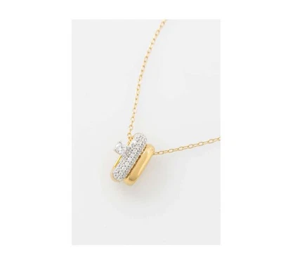 Collana donna Guess argento 925 dorato con zirconi bianchi JSBN04504JW - Immagine 1 di 3