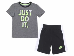 Nike Little Boy's Tide Pool T-Shirt & Shorts 2-Piece Set Black - Picture 1 of 10
