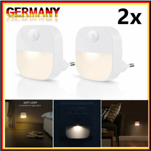 3x LED Nachtlicht mit Bewegungsmelder Sensor Nachtleuchte Treppe Kaltweiß Lampe 