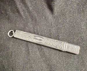Victorian Sterling Silver Pencil Holder Antique Chatelaine Tool Charm Pendant - Picture 1 of 5
