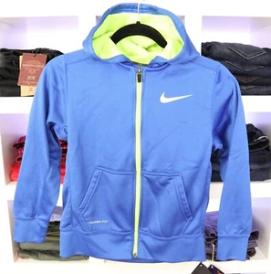 Nike Sports Therma Fit Kids Zip Up Hoodie Kids Size Medium Bright Polyester Mesh - Picture 1 of 12