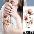 Unisex Temporary Tattoo Stickers Body Leg Decal Full Flower Arm Body Art