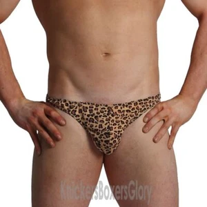 Calzoncillo Tanga Para Hombres Estampado de Leopardo Tarzán Ropa Interior Talla Única NUEVO - Imagen 1 de 1