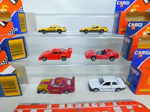 BY330-1# 6X Corgi 1:43 Cars: Ferrari + Porsche + BMW + Pontiac + Ford, Box - Picture 1 of 7