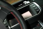 for CITROEN C5 2001-07 TRUE LEATHER STEERING WHEEL COVER RED STITCH