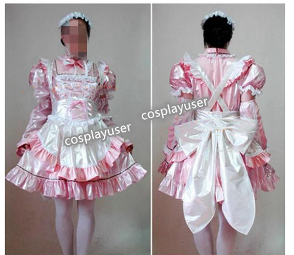  Mameluco de TV Maid satinado con cerradura hecho a medida y Foto 1 de 4