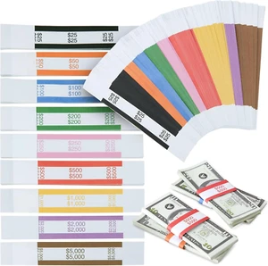 300-Pack of Money Bands for Cash, Assorted Self-Adhesive Currency Straps for Bil - Picture 1 of 12