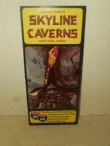 Brochure Vintage SKYLINE CAVERNS Front Royal, VA 1972 Attrazioni Mappa VIRGINIA - Foto 1 di 12