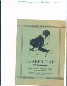 11/14 1933 Bedford vs Shaker Heights football program Ohio - Picture 1 of 1