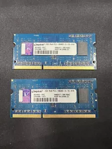 4GB Kingston (2x2GB) 2GB 1Rx8 PC3-10600S (KV1RX3-HYC) LAPTOP - Picture 1 of 3