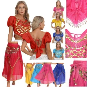 Set donna gonna tuta crop top abiti rave mascherata festa tema nappa India - Foto 1 di 65