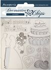 3 Pack Stamperia Decorative Chips 5.5"X5.5"-Just Married,Sleeping Beauty SCB5.5-