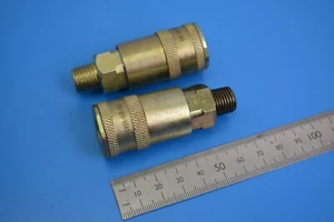 Kobe Red Line 1/4" BSPT Stecker Standard Schnellspanner Luftkupplung KBE2596983A x 2 - Bild 1 von 3