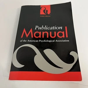 Publication Manual of the American Psychological Association Fifth Edition - Bild 1 von 4