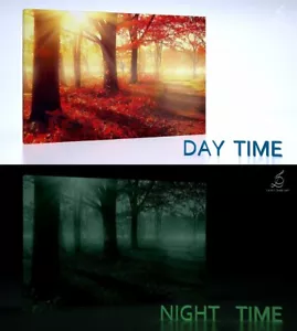 Daydream Morning in the Forest - Glow in the dark painting - Art wall canvas - Picture 1 of 17