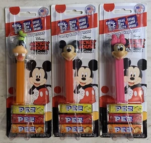 PEZ Carded Disney Mickey Mouse and Friends Goofy Minnie Mouse (lot of 3) - Picture 1 of 9