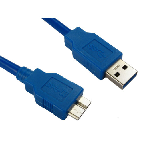 2 m USB 3.0 Typ A Stecker auf Micro B Stecker Datenkabel Kabel - superschnelle Geschwindigkeit - blau