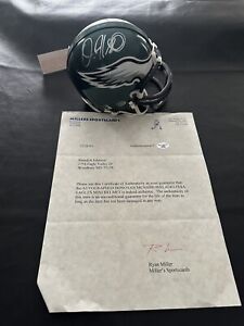 Philadelphia Eagles DONOVAN McNABB Signed Riddell Mini Helmet Autographed W/ COA