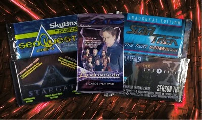 Aliens Attack: (5) TV & Movie Sci Fi Trading Card Packs X-Files Stargate + - Image 1 of 4