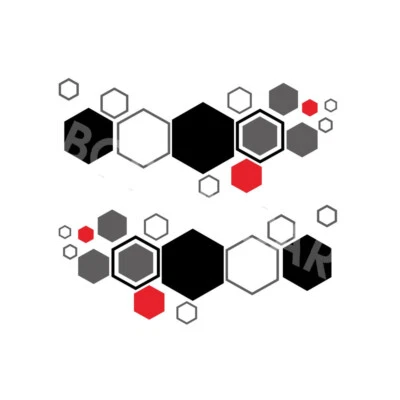 Honeycomb Pattern Decal Trim Car Body Side Vinyl DIY Stickers Decor Waterproof - Image 1 of 4