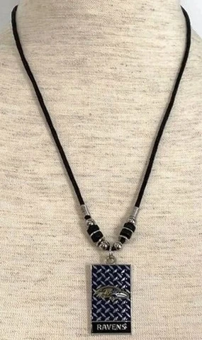 NFL Baltimore Ravens Gridiron Plate Necklace by Siskiyou Sports, 18"  Unisex Cover