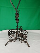 Vintage Metal Plant Stand Flower Pot Holder Hand Made Rusty