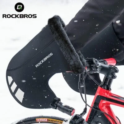 ROCKBROS Winter Bicycle Handlebar Gloves Road Bike Cycling Warm Bar Mittens NEW - Image 1 of 4