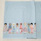 Vinatge Paper Dolls By Patty Reed Fabric Blue 45" 2 yds Border Print Traditions