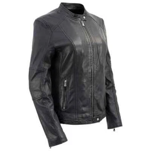 Milwaukee Leather Vintage SFL2813 Womens Black Leather Moto Style Fashion Jacket - Picture 1 of 9
