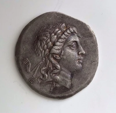 AEOLIS. MYRINA, Tetradrachm 2 and Cent BC. Head Apollo. Amphora. Lyre. - Image 1 of 4