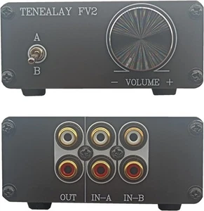 HiFi RCA Passive Preamp Stereo Audio Preamplifier with Volume Control, A/B...  - Picture 1 of 4