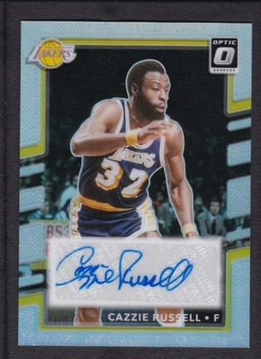 2024-25 CAZZIE RUSSELL 45/49 AUTO PANINI DONRUSS OPTIC HOLO AUTOGRAPHS - Image 1 of 2