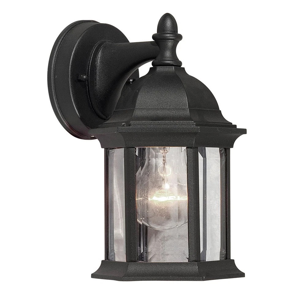 Forte Lighting 1776-01-04 Signature 1 Light 10 inch Black Outdoor Wall Light - Image 1 of 1