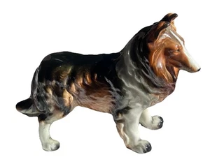 "Figura de perro Collie Lassie de pie nipón de colección Japón 7"" grande" - Imagen 1 de 10
