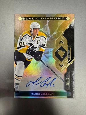 2022 Upper Deck Black Diamond Mario Lemieux Auto /10 - Image 1 of 2