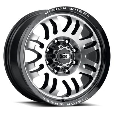 20" Vision 409 Inferno Black Machined Face 8x6.5 Wheel 12mm For Chevy GMC Ram - Image 1 of 4