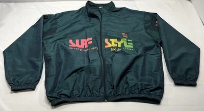 VTG Surf Style Windbreaker Jacket Adult One Size Green Full Zip Up Retro 90s *** - Image 1 of 4