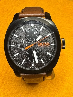 Reloj para hombre Hugo Boss 1550027 Ciudad del Cabo 46 mm azul cronógrafo y correa de cuero marrón Foto 1 de 4