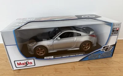 Maisto 1:18 Die-Cast Special Edition Argent Nissan 350Z Nismo Custom - Voiture neuve  - Photo 1/4