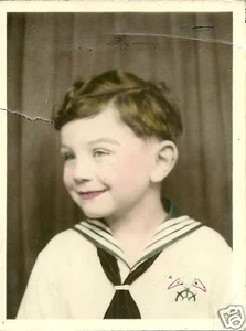 Little Boy Dressed as Sailor Gorgeous Hand-Colored Photo - Picture 1 of 1