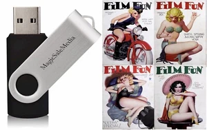 66 Old Issue of Film Fun - Saucy Racy Naughty Scandal Movie Star Magazine USB - Picture 1 of 13