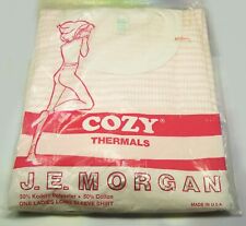 Vintage Ladies Thermal Shirt COZY JE MORGAN X-large Bust 41-43 long sleeve